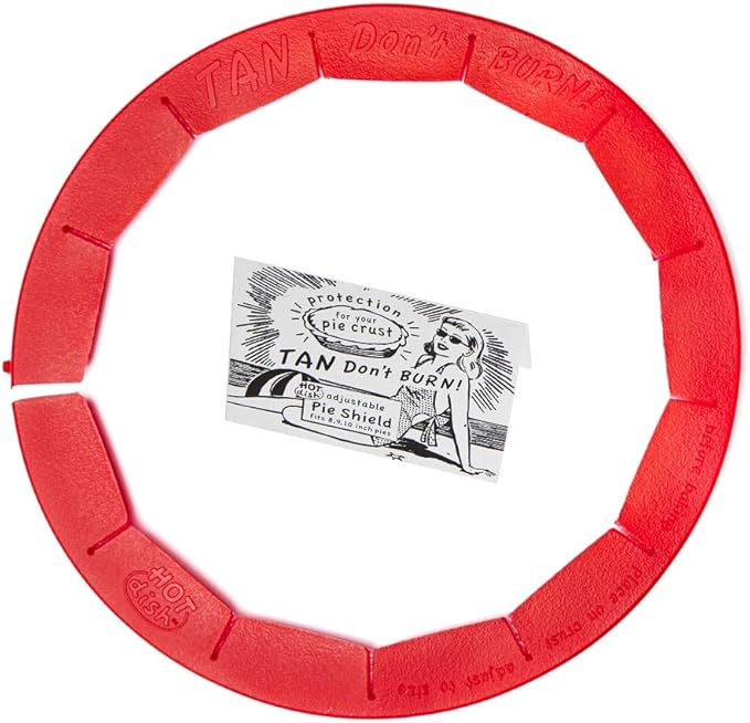 Talisman Designs Adjustable Pie Crust Shield Red, Single Amazon.co