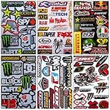 Set 6 Sheet Rockstar Energy Yamaha Kawasaki Metal Mulisha ATV Helmet Bike Motorcycle Motocross Racing Decal Sticker