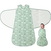 LILBESTIE Baby Swaddle Sleep Sack, 1.0 Tog New-Parent-Friendly Swaddle for Newborns & infant 0-6 Months Baby Wearable Blanket Reduce Startle Reflex, Newborn Boys Girls Registry Essentials