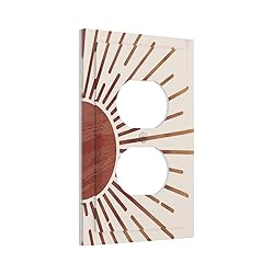 Wpshijia Mid Century Boho Sun 1 Gang Single Duplex