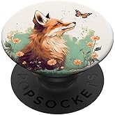 Fox Butterfly Forest Animal PopSockets Adhesive PopGrip