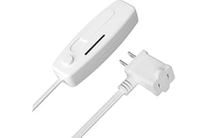 LIDER Table Top Lamp Dimmer Switch, Dimming Switch for Desk, Compatible with 120V Incandescent/Halogen, 200W Dimmable CFL or Dimmable LED Lights, Locator Light, 6 ft. Cord, UL Listed, White