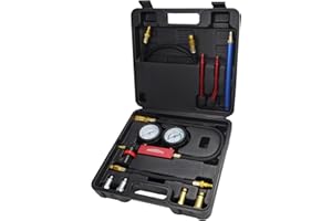 DKWOESHG Cylinder Leak Down Tester - Dual Gauge Automotive Engine Diagnostic Kit - Detects Cylinder and Head Gasket Leaks