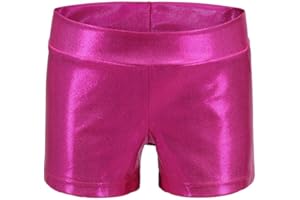 DTONE Girls Dance Short Gymnastics Athletic Shorts Sparkle Glitter Tumbling Bottoms