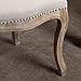 Christopher Knight Home Jolie Tufted Fabric Weathered Hardwood Dining Chairs, 2-Pcs Set, Beige
