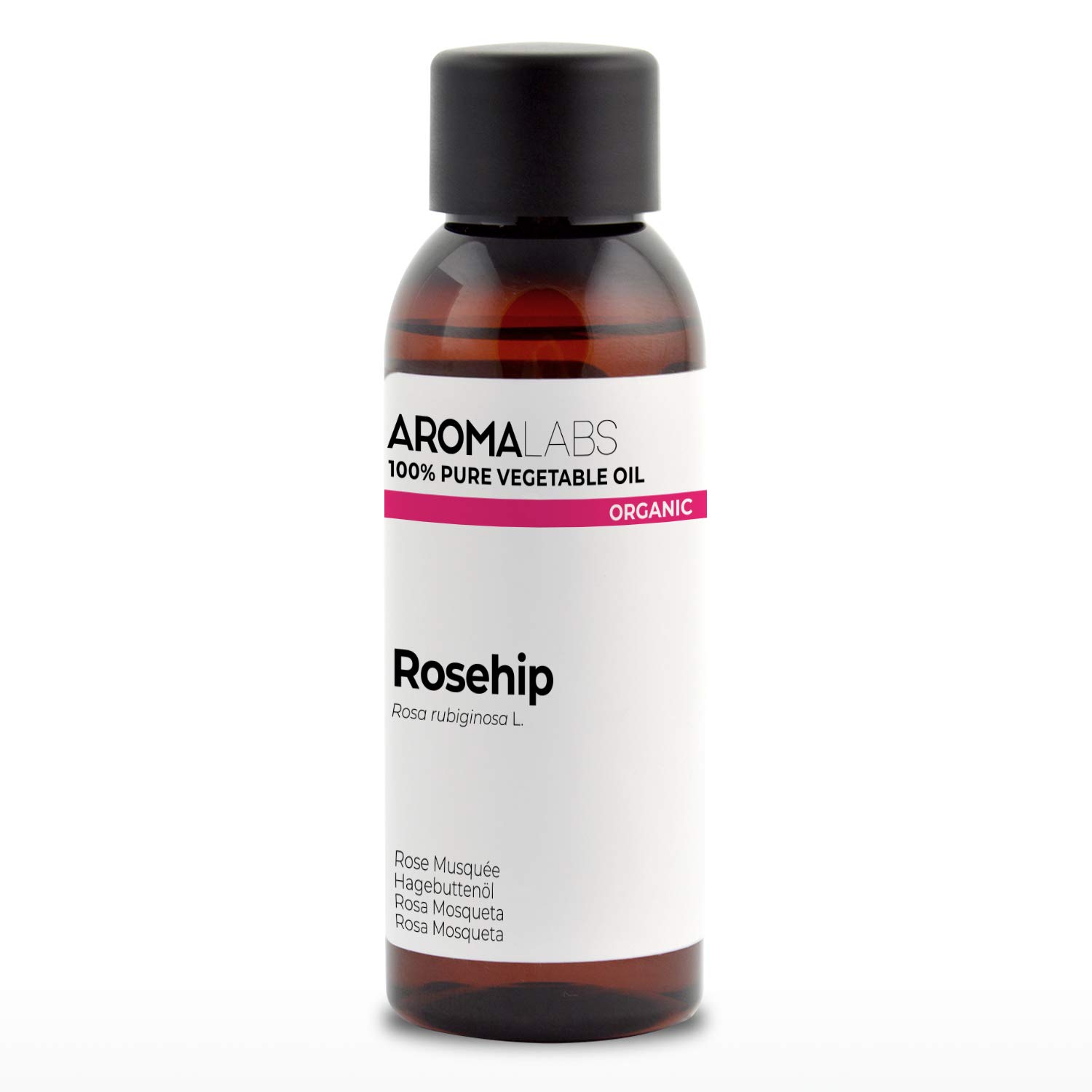 ORGANIC - ROSEHIP Oil - 50ML - 100% Pure, Natural, Cold Pressed And Cosmos Certified - AROMA LABS (French Brand)