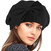 Century Star Lady French Beret Hats for Women Chic Wool Beret for Adults Fashionable Winter Warm Cap Beanie Hats