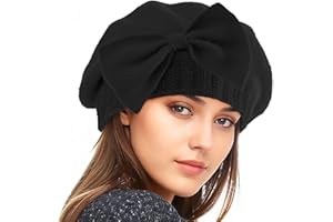 Century Star Lady French Beret Hats for Women Chic Wool Beret for Adults Fashionable Winter Warm Cap Beanie Hats