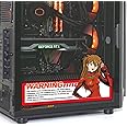 Anime Stickers for PC Case Glass,Cartoon Decor Decals for Computer Chassis Skin,Easy Removable Waterproof (Style D-(Asuka))
