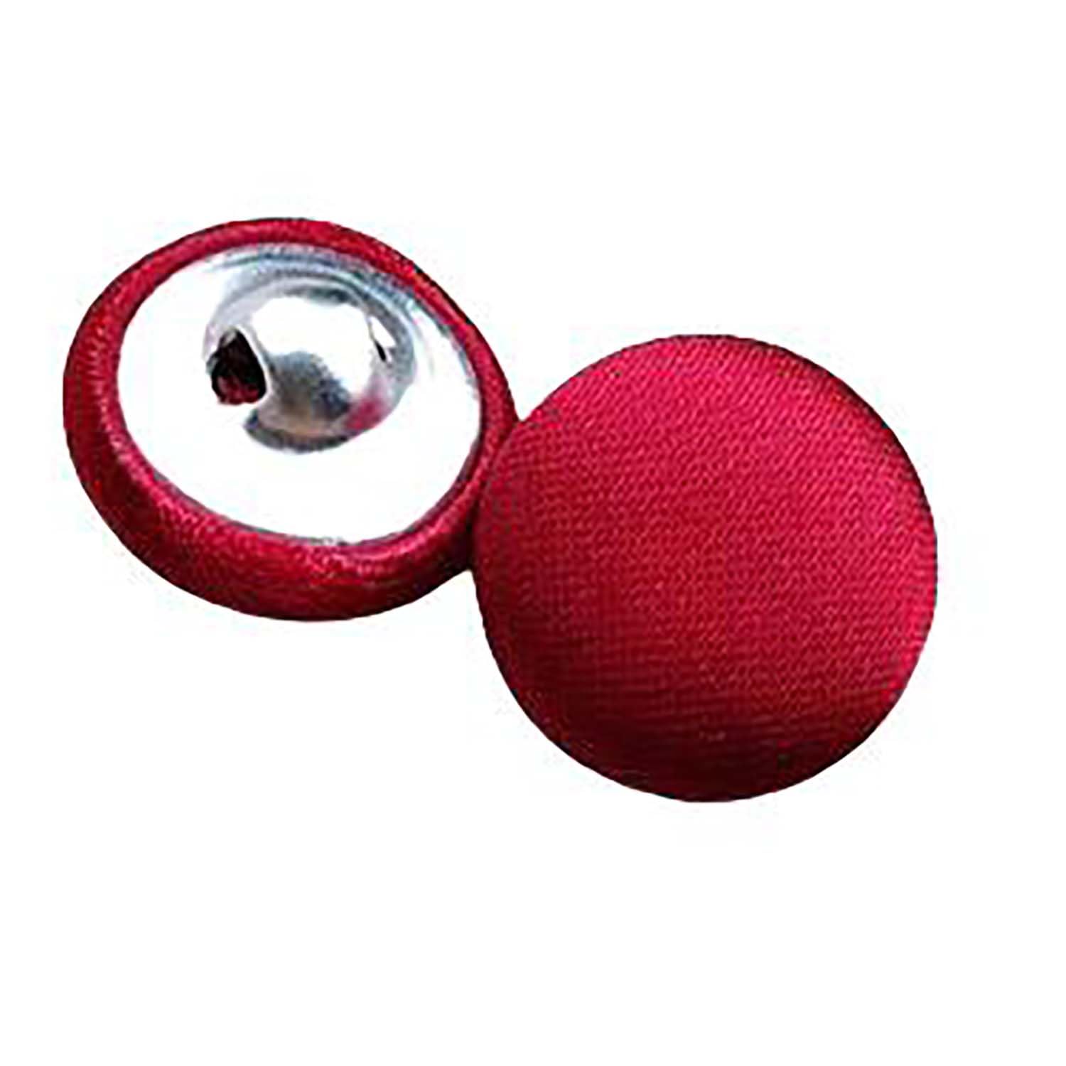 Photo 1 of 20 Pcs Satin Covered Metal Shank Buttons Cloth Buttons for Wedding Dress Tuxedo Suits