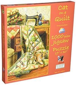 SunsOut 15854 1000 Piece Cat On A Quilt Puzzle Art and ...