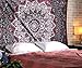 RAJRANG BRINGING RAJASTHAN TO YOU Twin Psychedelic Star Tapestry - Hippie Boho Home Decorative Wall Hanging Indian Mandala Tapestries Gypsy Picnic Camping Travel Throw - Maroon - 84 x 54 Inches