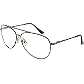 In Style Eyes C Moore Progressive Bifocal Reading Glasses - Wired Aviator Style Metal Frame - Non-Polarized Lens