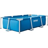 INTEX Metal Frame 7ft 2in x 4ft 11in x 23in Above Ground Swimming Pool | 28270EH - Pool Only (Pump Not Included)