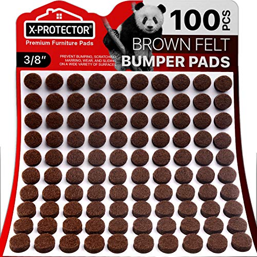 Door Bumpers XProtector Small Felt Pads 3/8” 100 PCS Ideal