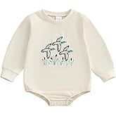 Eadrioss Newborn Baby Boy Girl Outfit Embroidery Mallard Duck Sweatshirt Romper Infant Fall Winter Hunting Clothes