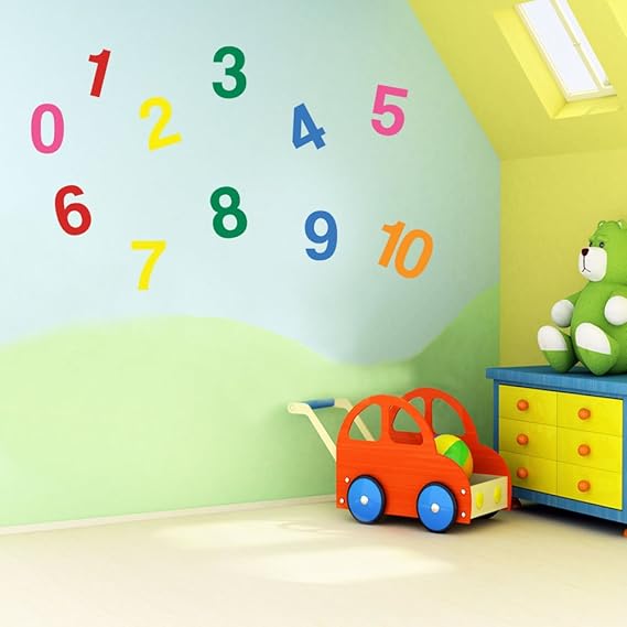 Vinyl Concept Children’s Wall Stickers, Nursery Numbers, 1 To 10 Wall