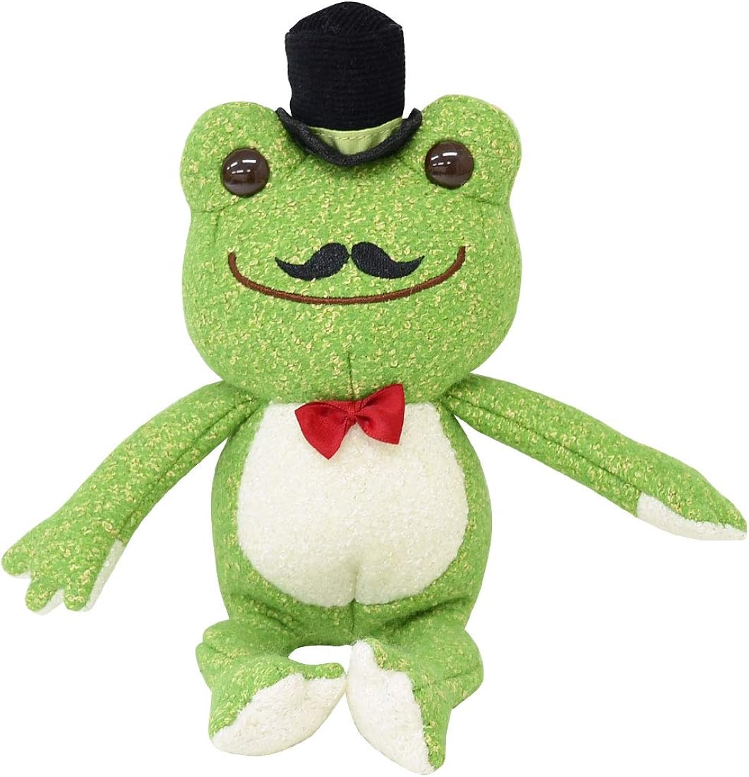 Amazon ぬいぐるみ カエル かえるのピクルス ピクルスザフロッグ 村長 かえる 動物 カエル Pickles The Frog グリーン ミックス生地 シューズ バッグ