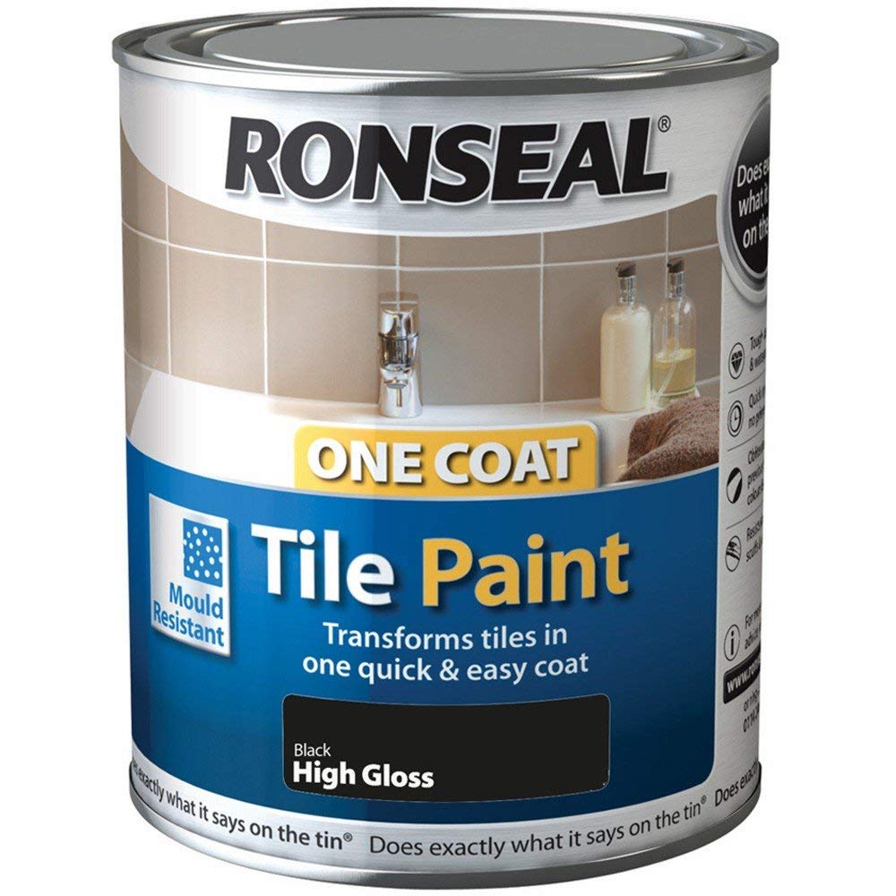 Coat Tile Paint Black Gloss 750ml 