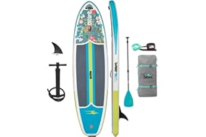 DRIFT Aero 10 FT 8in Inflatable Adult Stand Up Paddle Board Kit Includes Accessories Adjustable Paddle iSUP Travel Bag Blow Up Pump Safety SUP Coiled Leash Native