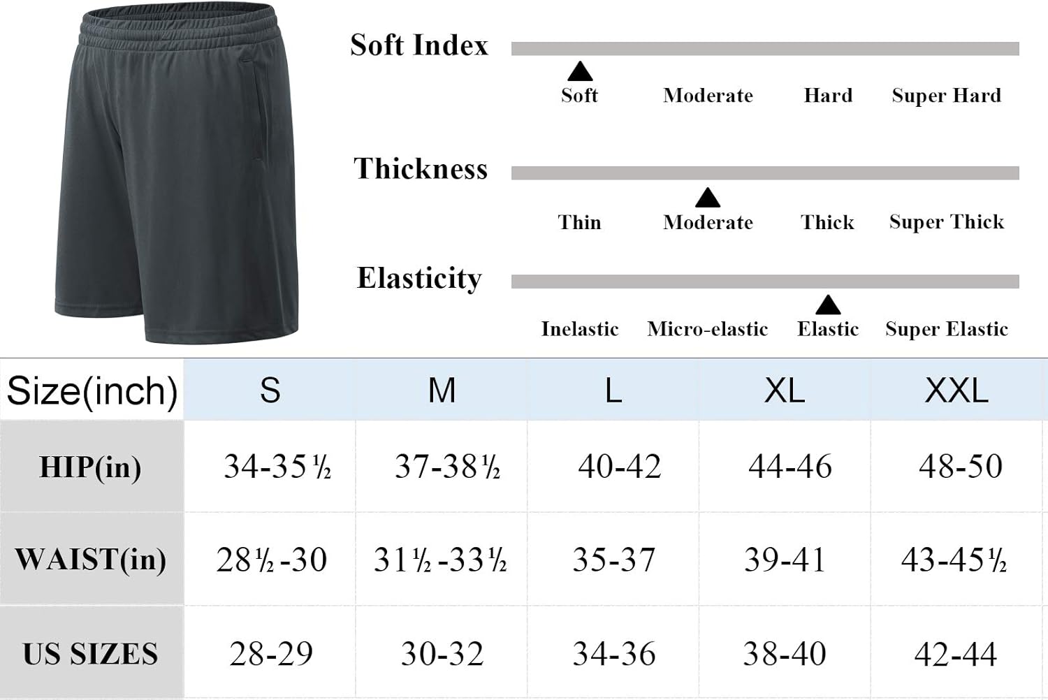 MCPORO Mens Athletic Shorts with Pockets Quick Drying Activewear for Gym Workout: Clothing