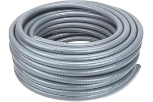 Eboka 1/2 INCH Non-Metallic Liquid-Tight Conduit, 100ft Flexible Liquid Tight Electrical Conduit (1/2" 100 FEET)