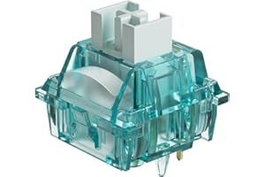 Akko Creamy Cyan Clicky Switch with LED Diffuser for Backlit Mechanical Keyboard - 5-Pin 50gf Pre-Lubed with Standard MX Stru