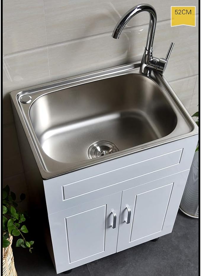 Utility AllinOne Laundry/Utility Sink Kit White/Stainless
