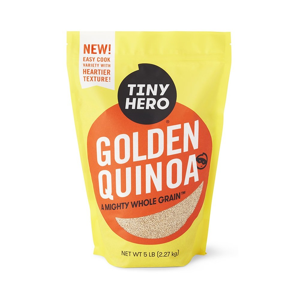 Tiny Hero Golden Quinoa, 5 lb Bag - Non-GMO Verified Canadian Grown Complete Protein Whole Grain Gluten Free Kosher Prewashed Ready to Cook Good Source of Protein, Iron, and Fiber