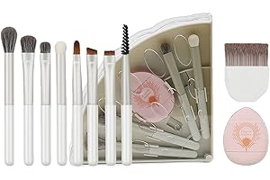 10 in 1 Beauty Makeup Brushes Kit Skin Friendly Fiber Cosmetic Brushes for Makeup Grooming Tools