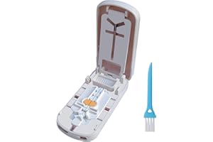 Pill Cutter for Multiple Pills, Pill Splitter for Large, Small and Tiny Pills 1/2 1/3 1/4 - Upgraded Dual-Blade, Adjustable C