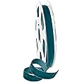 Morex Ribbon Ribbon, Nylon, 5/8 inch by 11 Yards, Teal, Item 01215/10-654 Nylvalour Velvet, 5/8" x 11 yd,