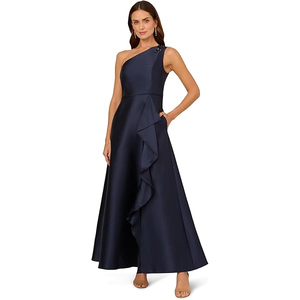 Amazon.com: Adrianna Papell Women's Long Tuxedo Dress | Floor Length Blazer  Dress with Mermaid Skirt, Satin Collar & Seamless Bodice, Black, 4 :  Clothing, Shoes & Jewelry