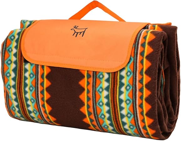 Hm Dx Outdoor Wasserdicht Picknickdecken Grosse Feuchtigkeitsfest Alu Beschichtet Fleece Tragbare Picknickdecke Campingdecke Zelt Pad Braun 200x200cm 79x79inch Amazon De Garten
