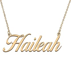 HUAN XUN Customized Custom Simple Any Name Necklace