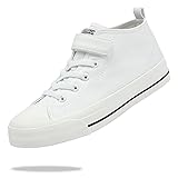 Fefoe Girls White Sneakers Boys Tennis Canvas Shoes
