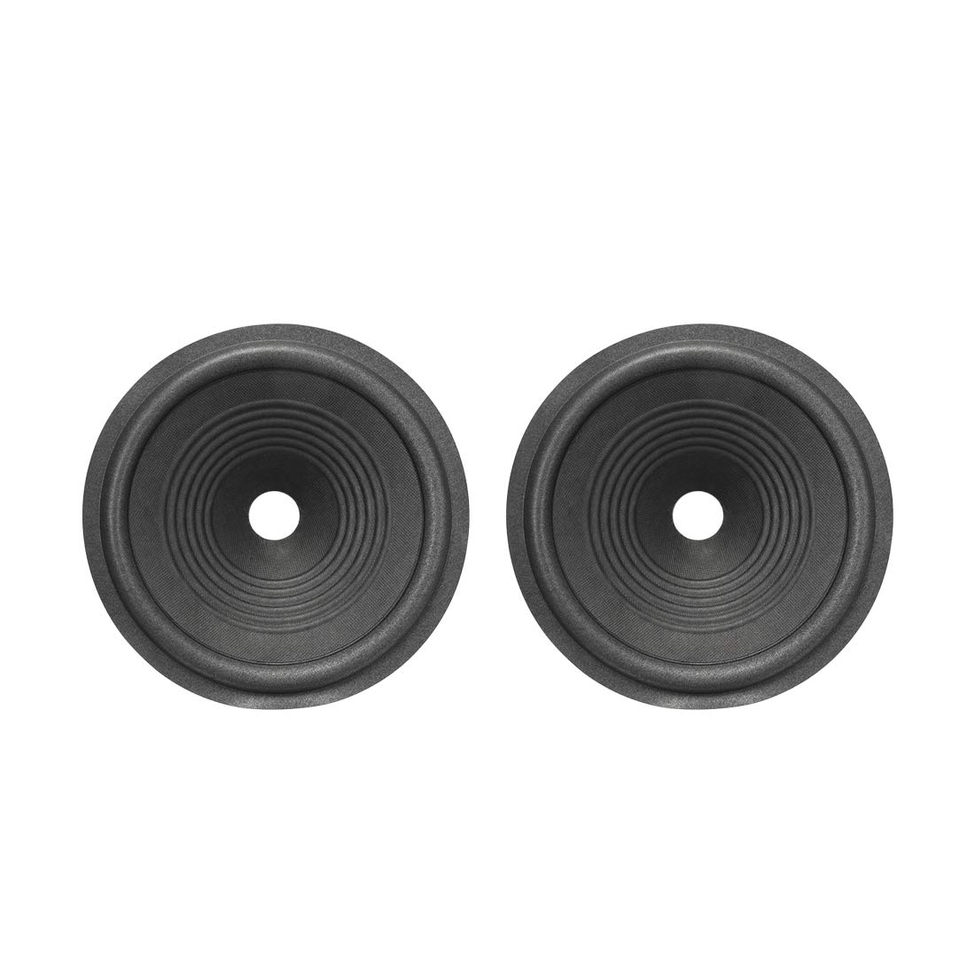 uxcell 8" Paper Speaker Cone Subwoofer Drum Ripple Paper 1" Coil Diameter with Foam Surround Dark Grey 2 Pcs
