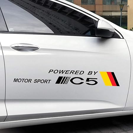Amazon Ljlsdpz 2ピースボディステッカー車のドアの装飾ステッカー反射ビニールデカールステッカー車の長いサイドストライプステッカー車のスタイリング シトロエンc5 エンブレム 車 バイク