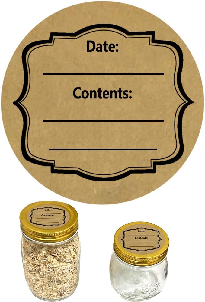 2 Inch Canning Jar Stickers,Kraft Round Shape Canning