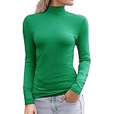 Abardsion Women's Long Sleeve Mock Turtleneck Shirts 2025 Fleece Lined Base Layer Slim Fit Thermal Underwear Tops