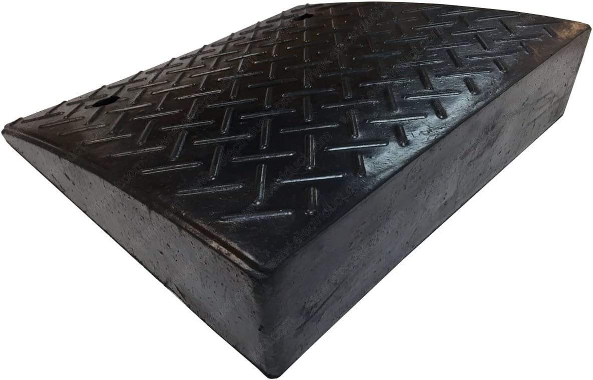 Electriduct 4.3" Heavy Duty Rubber Curb Ramp 20,000 lbs Weight Capacity (10 Tons): Home Improvement