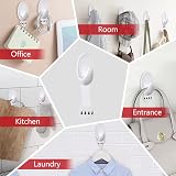 Ainiv 2-Pack Large Hooks with Adhesive Strips Damage-Free 2.5KG view 7