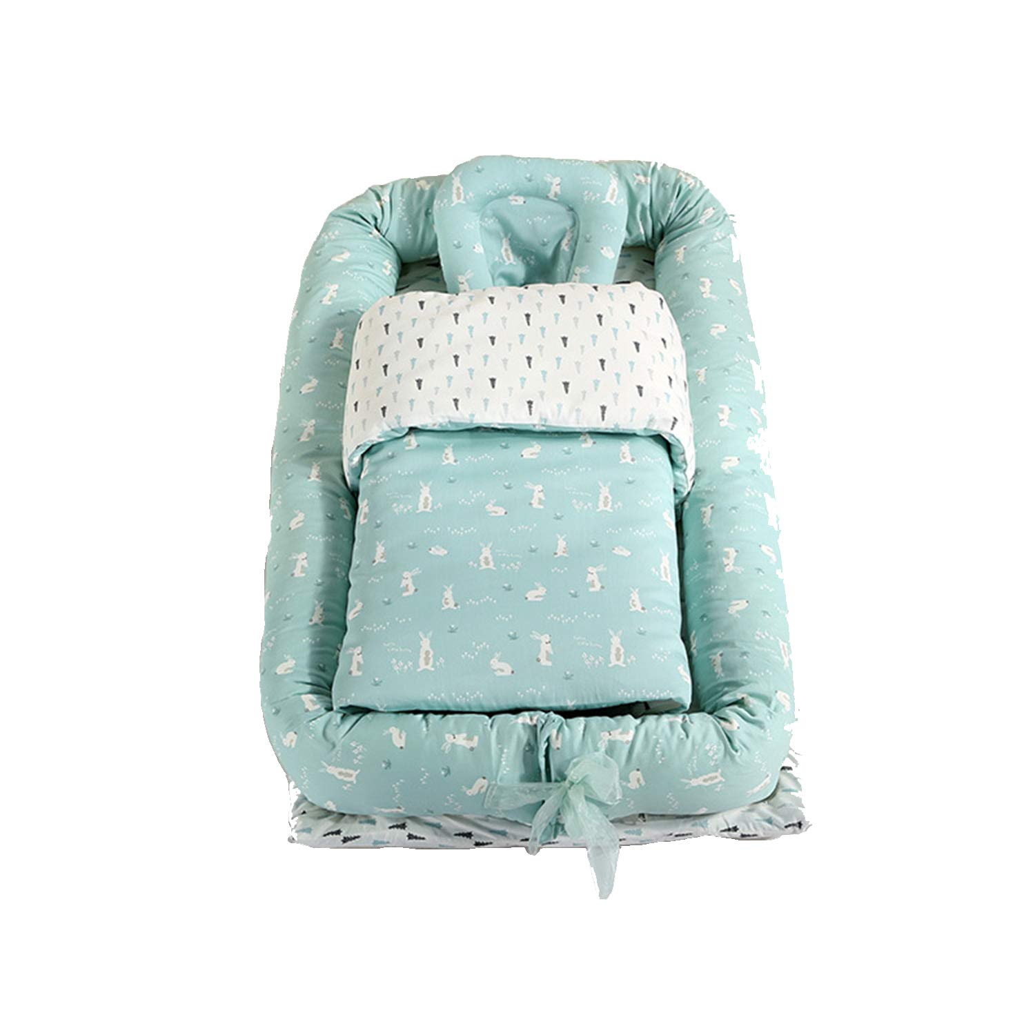 ベビーネスト ベビーベッド 赤ちゃんの巣 ポータブル 取り外し可能な 子宮 柔らかい B B07jnxzk7r 抗アレルギー 枕 キルトスリーピース 多機能 旅行ベッド 敷き布団 話題の人気 Nafusah Com