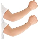Gamsungtex Golf Arm Sleeves Wrist Style Large Size Skin Tone UV Protection Women’s, Men’s Outdoor Activities Open Handed