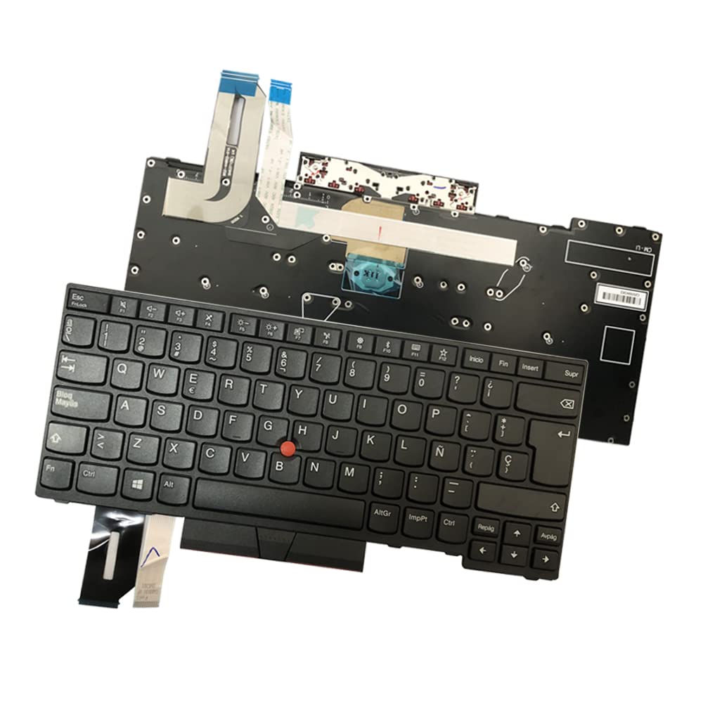 ZAHARA Spanish Keyboard for Lenovo ThinkPad E480 E495 L480 T480s no retroiluminado