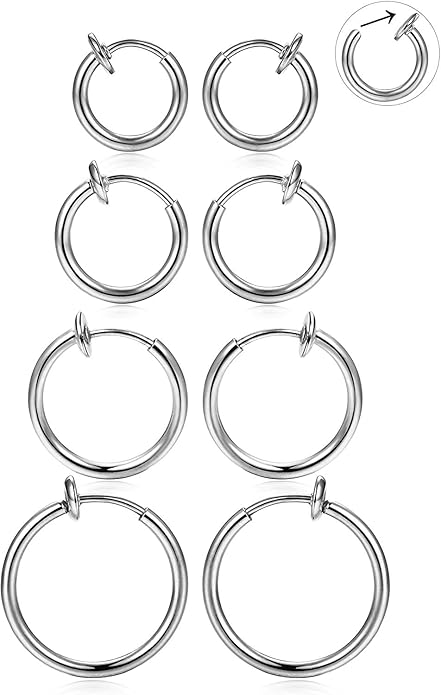 Amazon Co Jp Orazio オラジオ 4ペアセット フェイクピアス メンズ レディース フープ ピアス ノンホール リング イヤーカフ アクセサリー ステンレス製 サイズ 8mm 10mm 12mm 15mm ジュエリー Amazon Co Jp Orazio オラジオ 4ペアセット フェイクピアス メンズ レディース フープ ピアス ノンホール リング イヤーカフ アクセサリー ステンレス製 サイズ 8mm 10mm 12mm 15mm ジュエリー