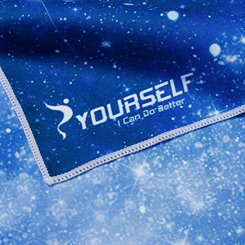 Syourself Microfiber Travel Beach Towel, Blue StarryL:30" x 60" ,1pack