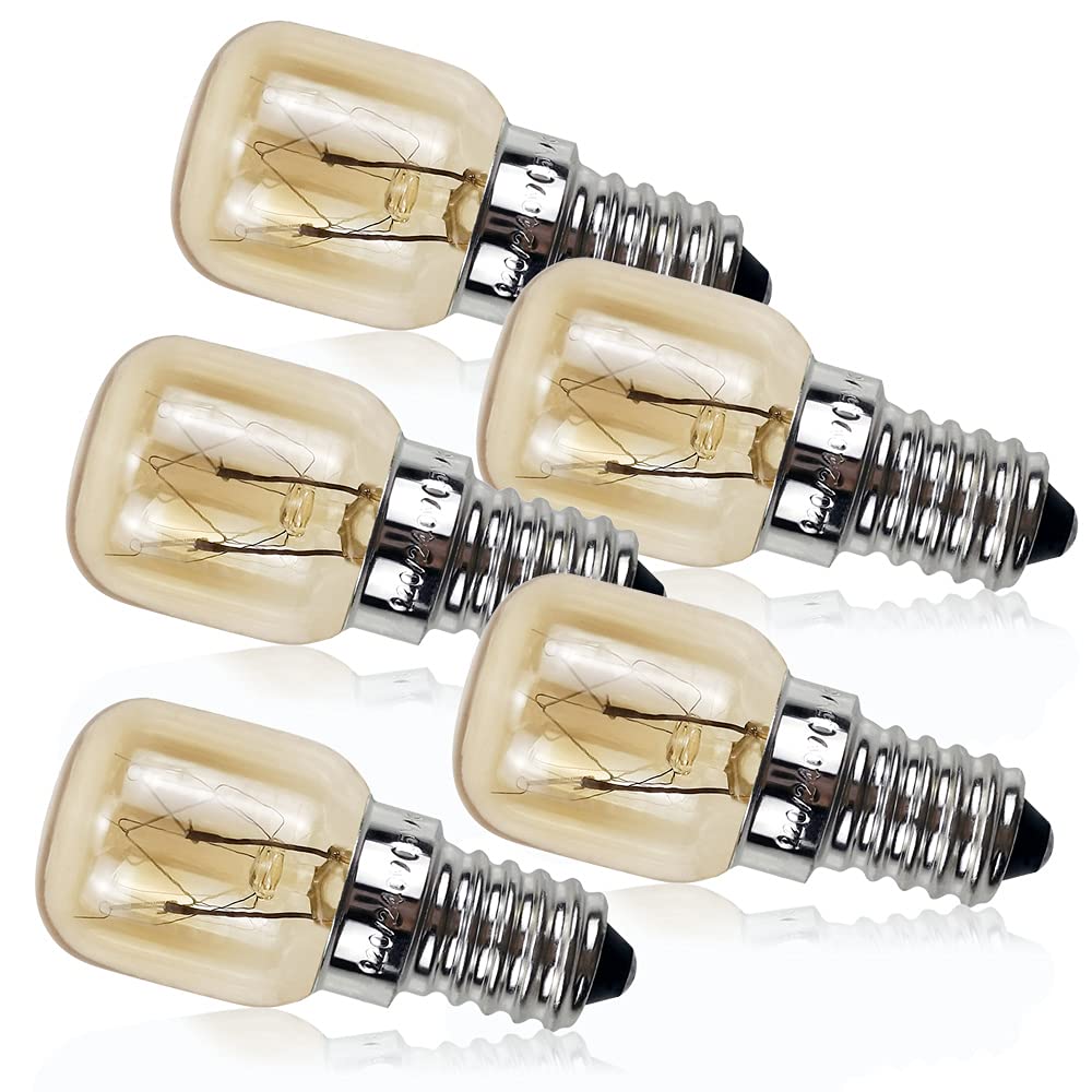 YANUODA Oven Bulb 15W 300°C Small Edison Screw E14 Nickel Plated Base Salt Lamp Bulb Pygmy Lamp (5)
