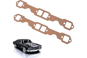 DTOMI SBC Header Gaskets, Oval Port Copper Header Exhaust Gasket Seals Compatible with SB Chevy Vehicle 327 305 350 383 Small Block, Header Collector Gasket (2PCS)