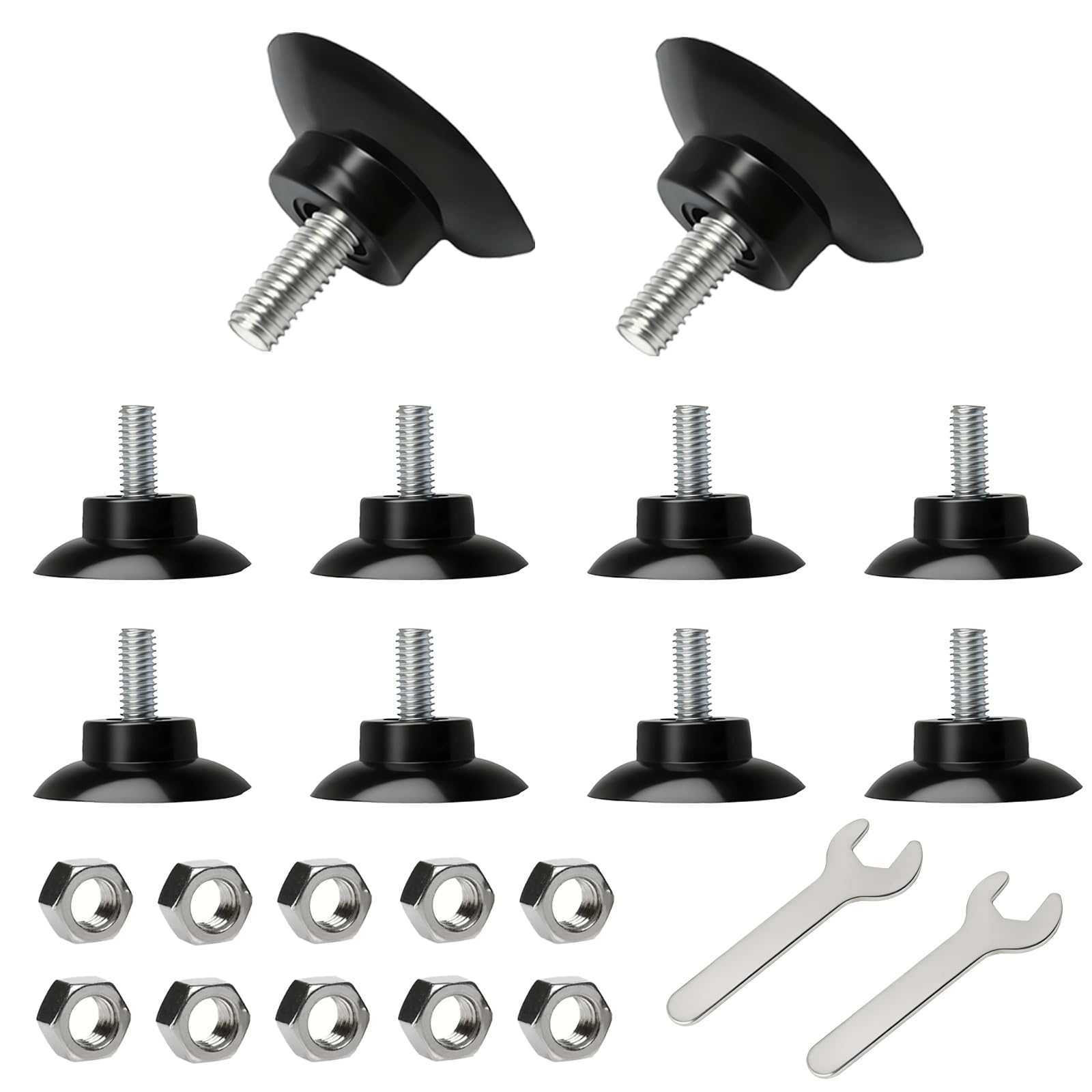 Photo 1 of 10 PCS Grabber Tool Suction Cups with 2 PCS Wrenches, Rubber Suction Cups Compatible with Arcmate, Replacement Gripper Cups, Rubber Cups with Locknuts